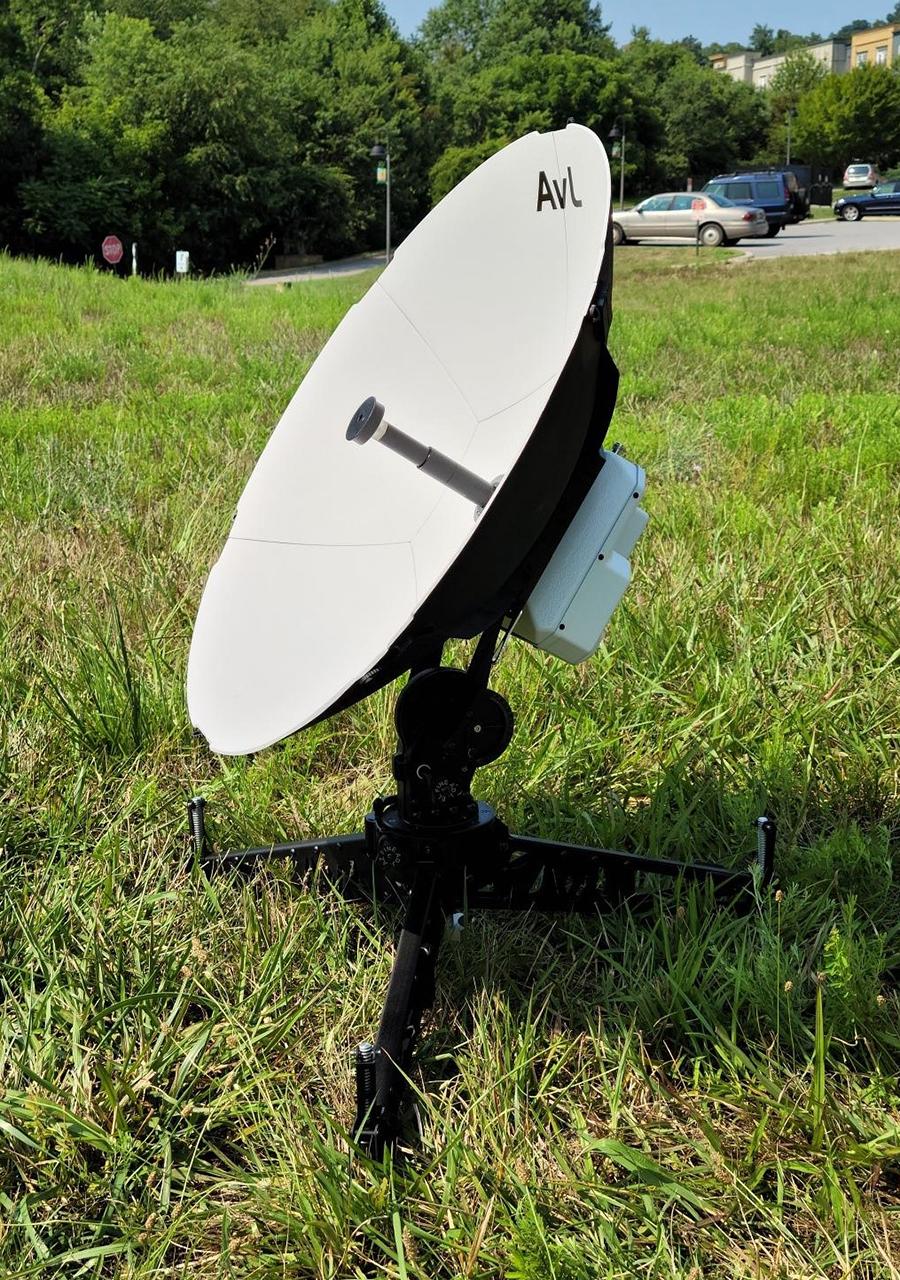 75cm Tri-Band Manual or Motorized Axi-Symmetric Mackpack FlyAway Antenna